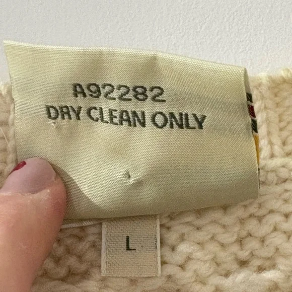 Kilronan Knitwear Merino Wool Cable Knit Cardigan Sweater Ireland L - Picture 13 of 14